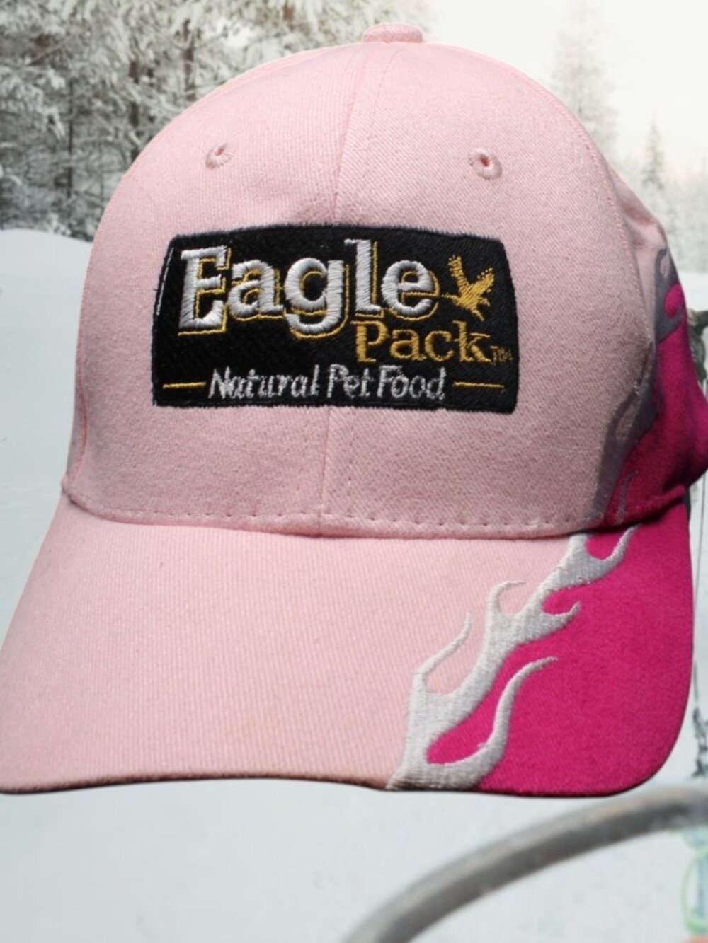 Eagle Pack Natural Pet Food  Alaska Iditarod Hat Cap Pink
